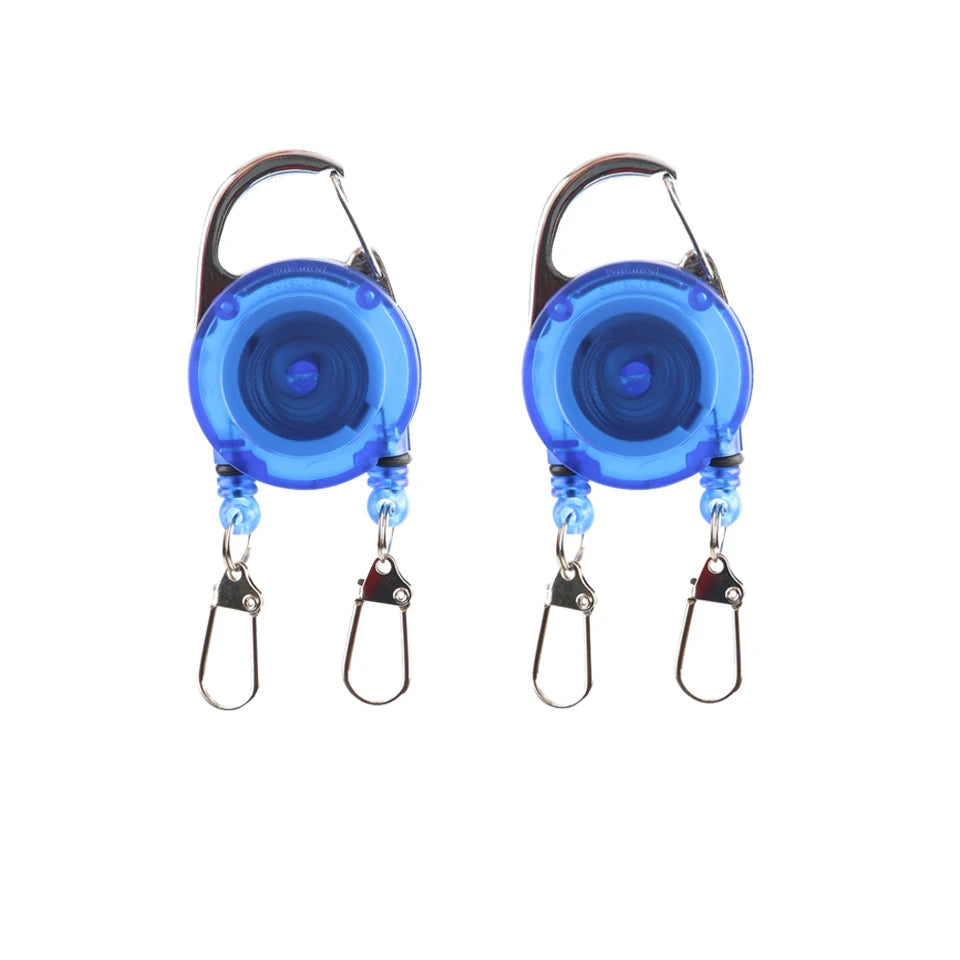 MAXIMUMCATCH Fly Fishing Zinger Retractor Badge Holder with Steel Cord and Magnetic Plate