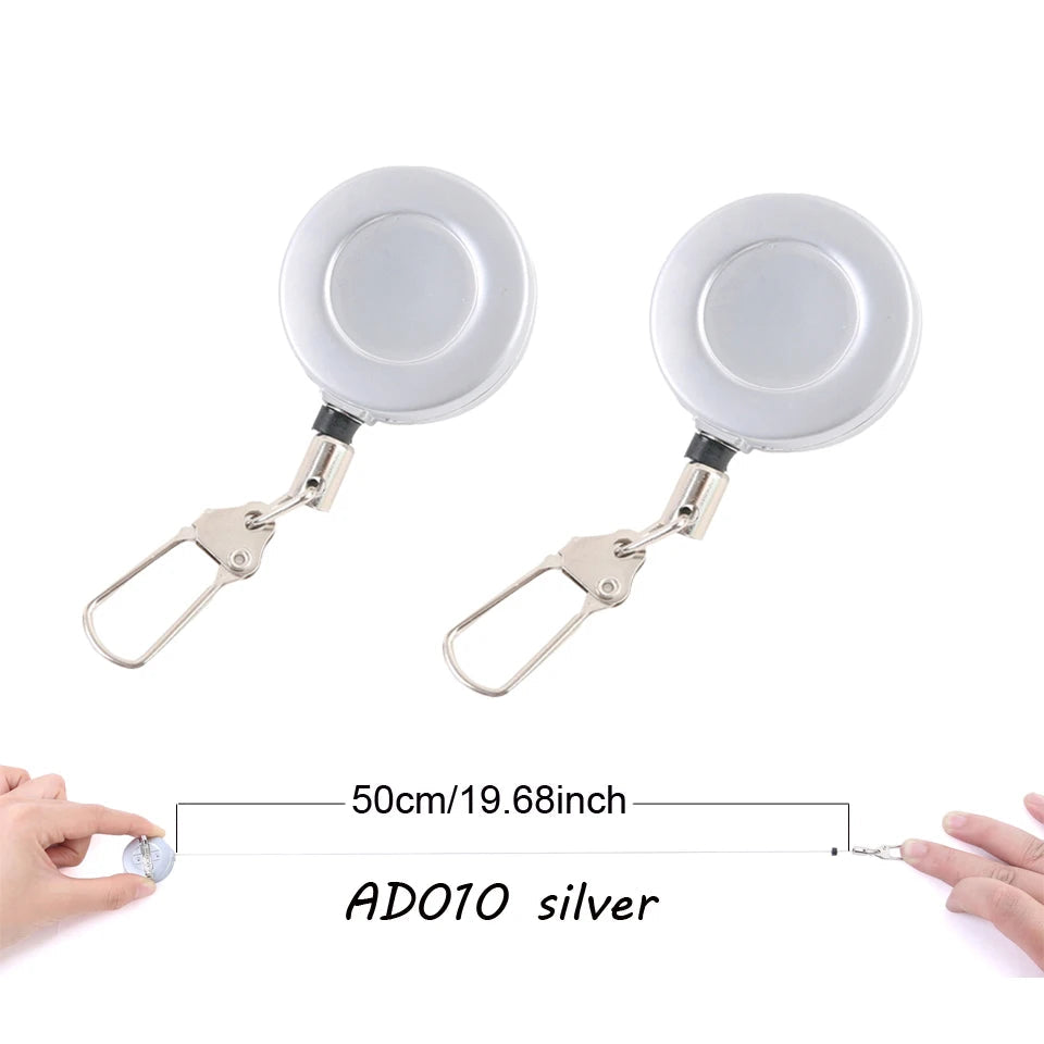 MAXIMUMCATCH Fly Fishing Zinger Retractor Badge Holder with Steel Cord and Magnetic Plate
