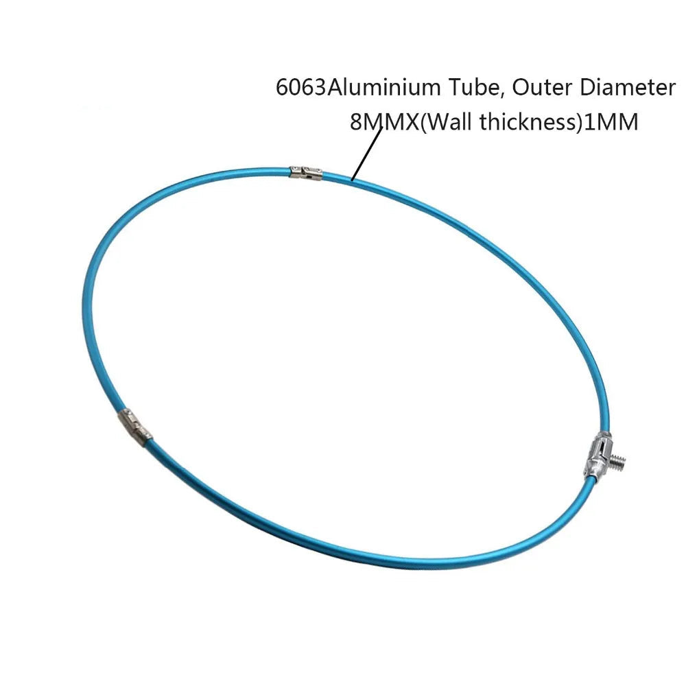 Blue aluminium tube with specifications on a white background, featuring the Sanlike brand.