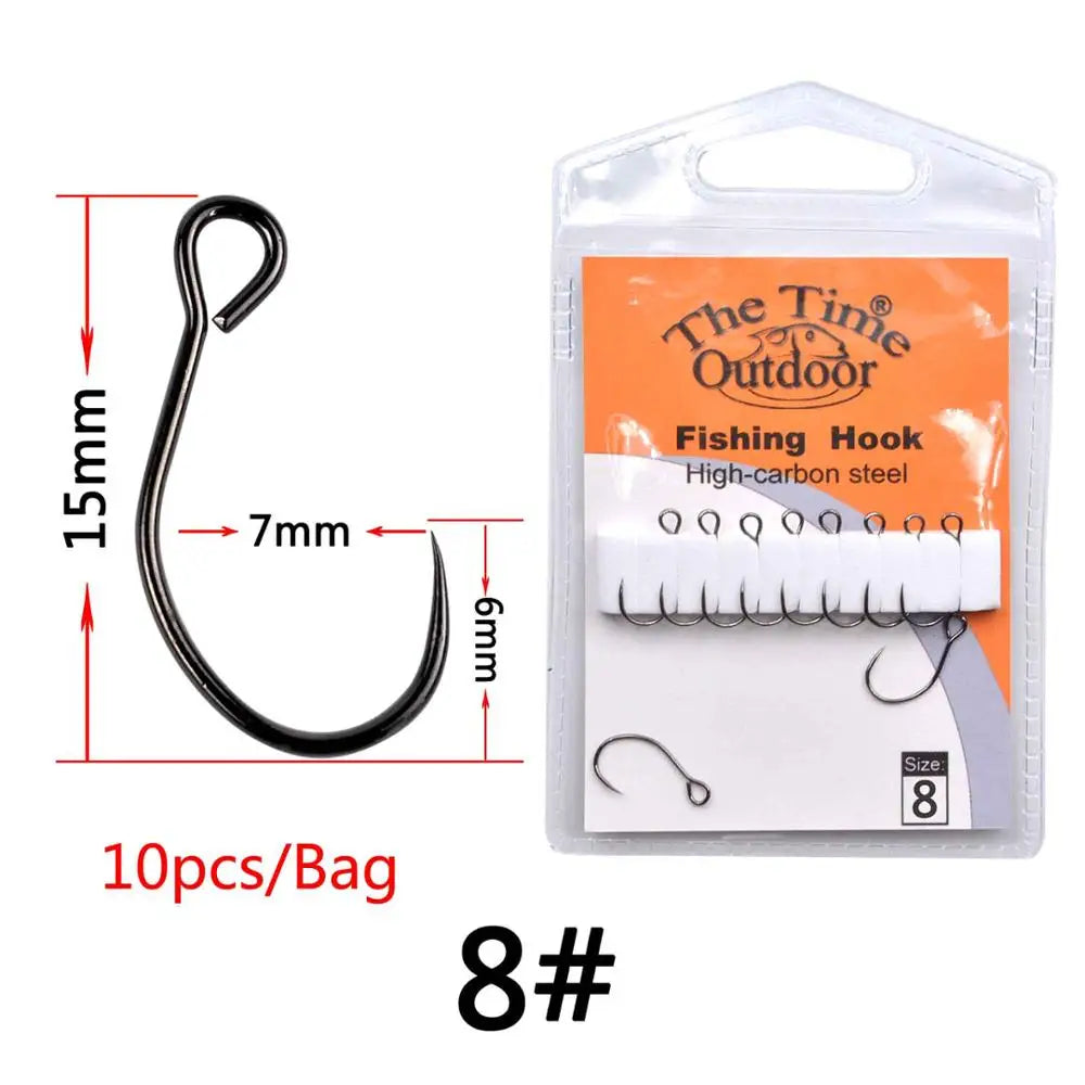 10PCS Big Ring Lure Hooks – Barbless Hooks for Mini Crankbaits & Small Minnows