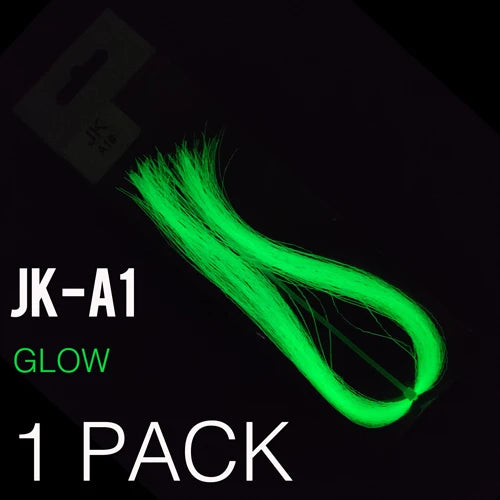 JK Glow UV Holographic Tinsel – Twisted Flashabou for Jig Hook Assist & Lure Making