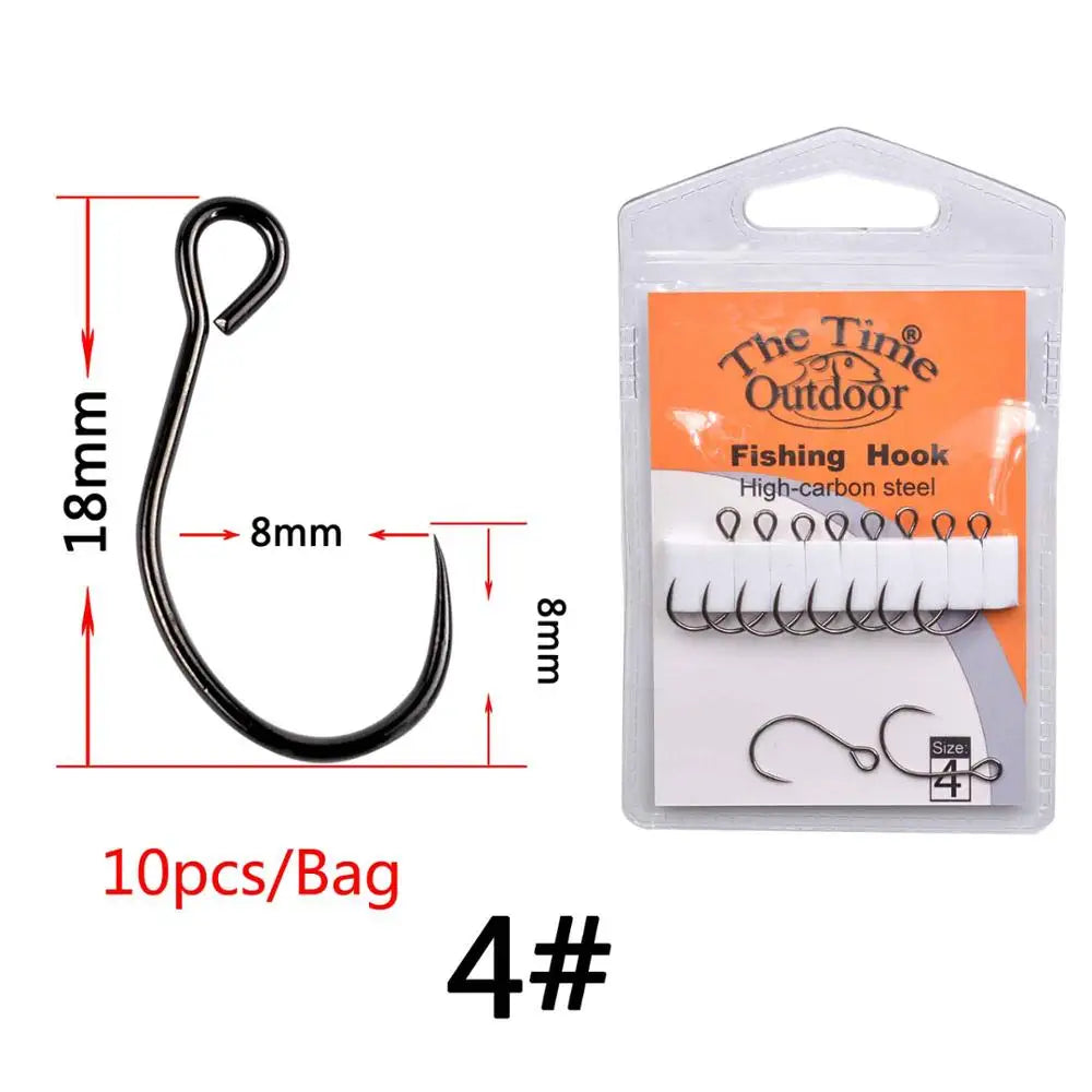 10PCS Big Ring Lure Hooks – Barbless Hooks for Mini Crankbaits & Small Minnows