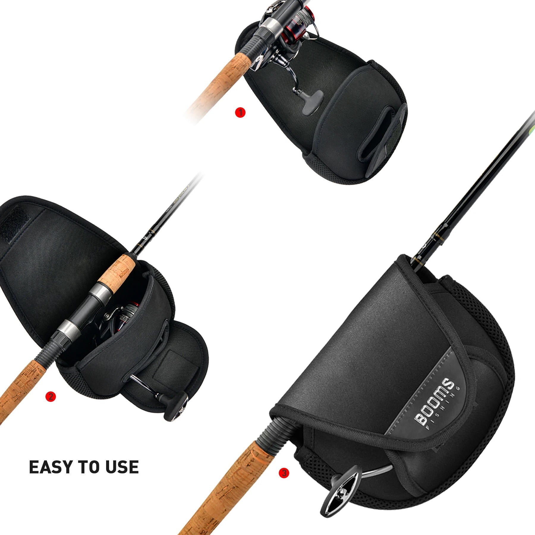 BOOMS FISHING RC2 SPINNING REEL PROTECTIVE COVER – DURABLE NEOPRENE STORAGE CASE