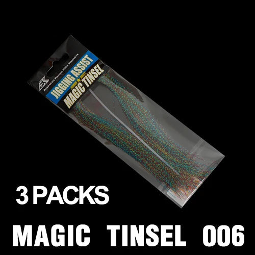 JK Glow UV Holographic Tinsel – Twisted Flashabou for Jig Hook Assist & Lure Making
