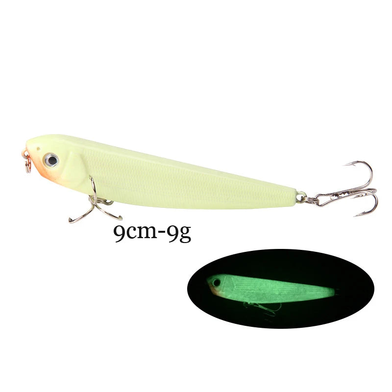 Luminous Crankbait Minnow Bait with 3D Eyes for Freshwater & Saltwater