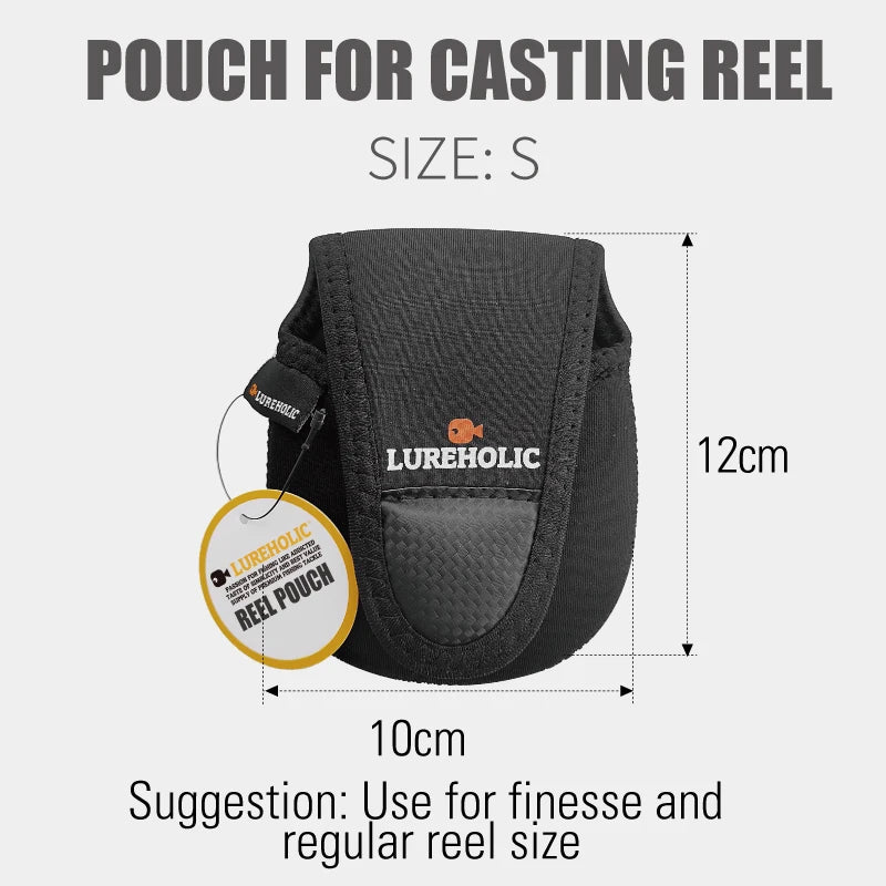 LUREHOLIC Thick Neoprene Reel Pouch – Protective Fishing Reel Case for Spinning & Casting Reels