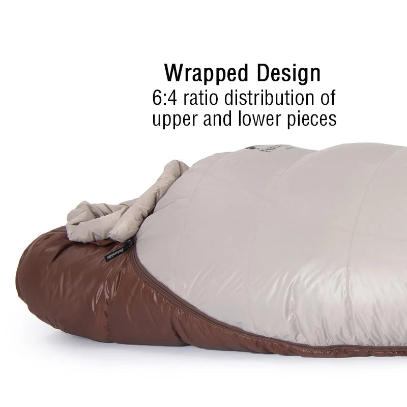 NATUREHIKE Snowbird Ultralight Duck Down Mummy Waterproof Sleeping Bag for Winter Camping
