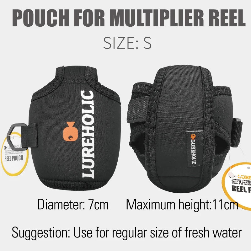 LUREHOLIC Thick Neoprene Reel Pouch – Protective Fishing Reel Case for Spinning & Casting Reels