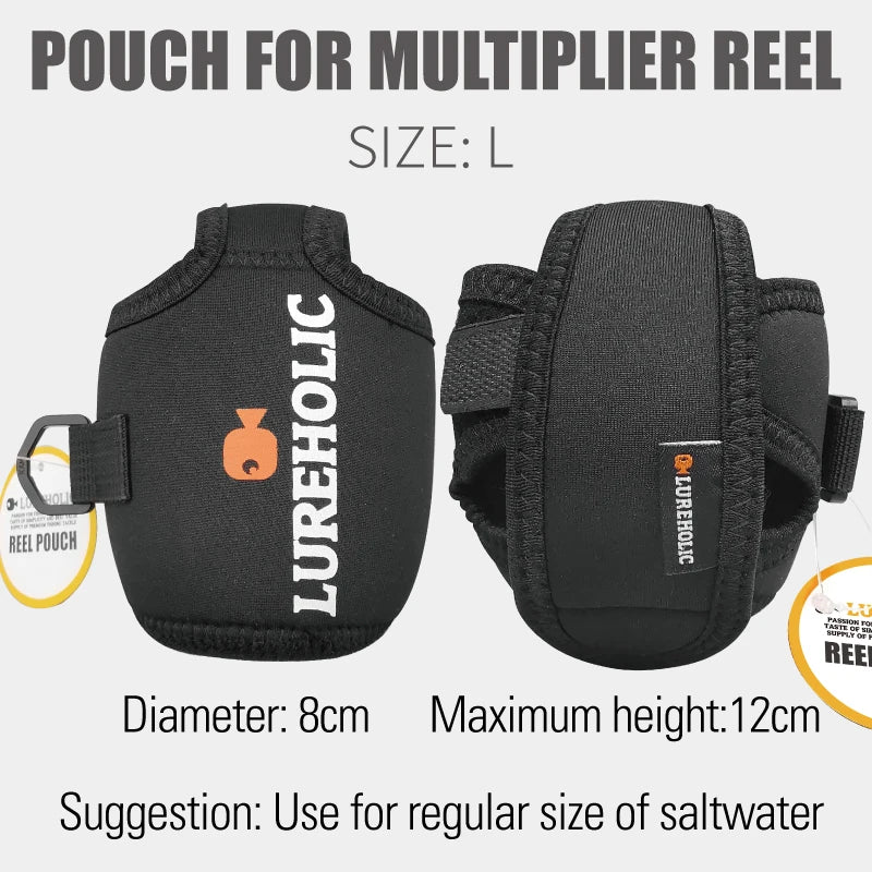 LUREHOLIC Thick Neoprene Reel Pouch – Protective Fishing Reel Case for Spinning & Casting Reels