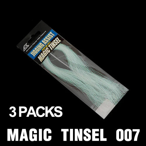 JK Glow UV Holographic Tinsel – Twisted Flashabou for Jig Hook Assist & Lure Making