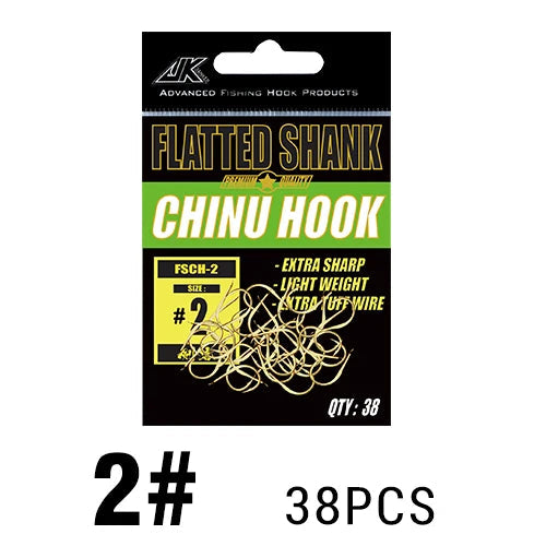 JK Extra Sharp Golden Flat Chinu Hooks – High-Quality Iseama Fishing Hooks