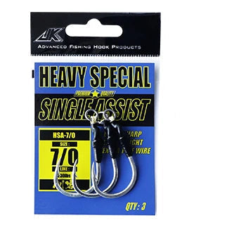 JK HSA Poppers Lure Hooks – Heavy-Duty Jigging Assist Hooks for Saltwater Fishing