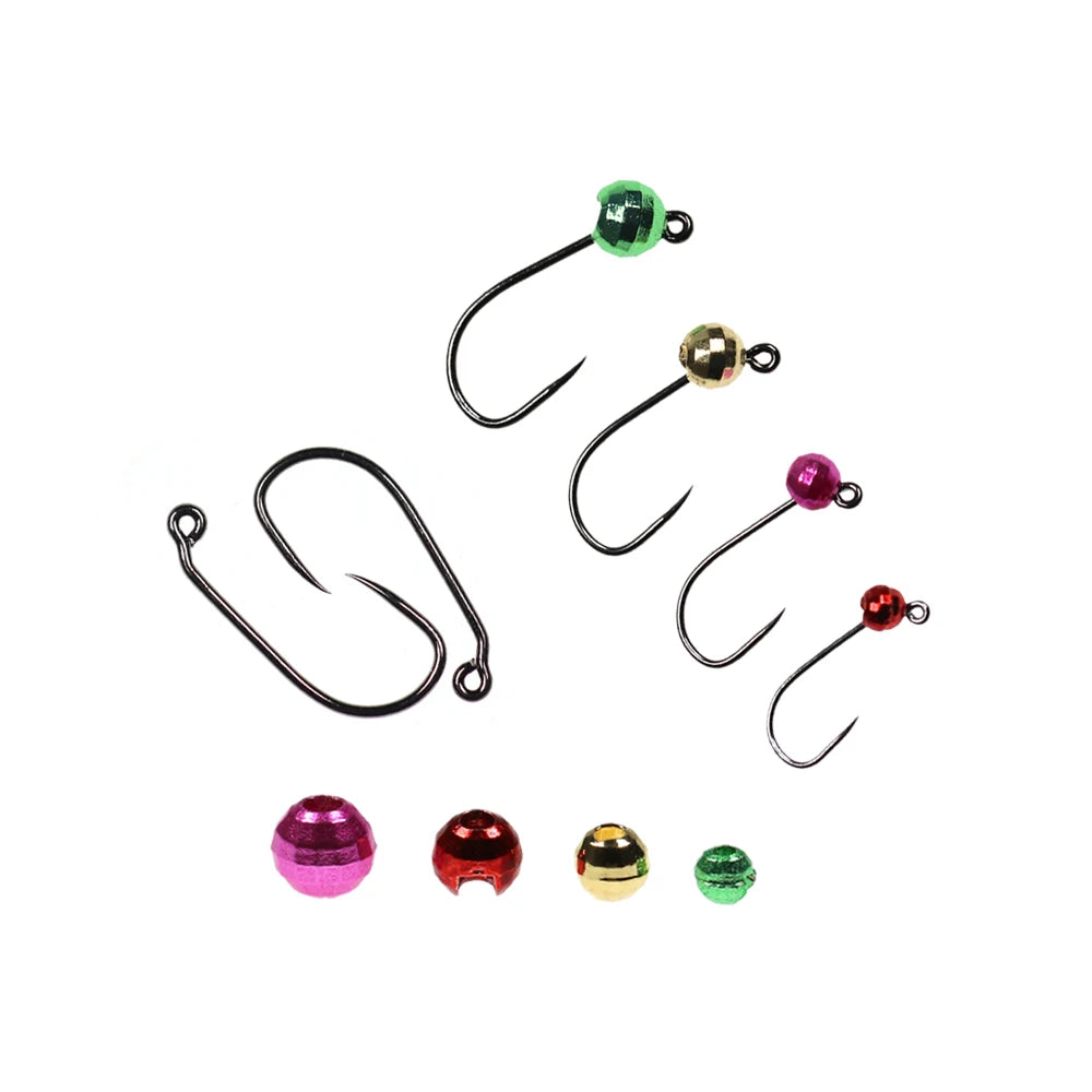 Slotted Tungsten Fly Tying Beads 2.5–4mm Disco Faceted