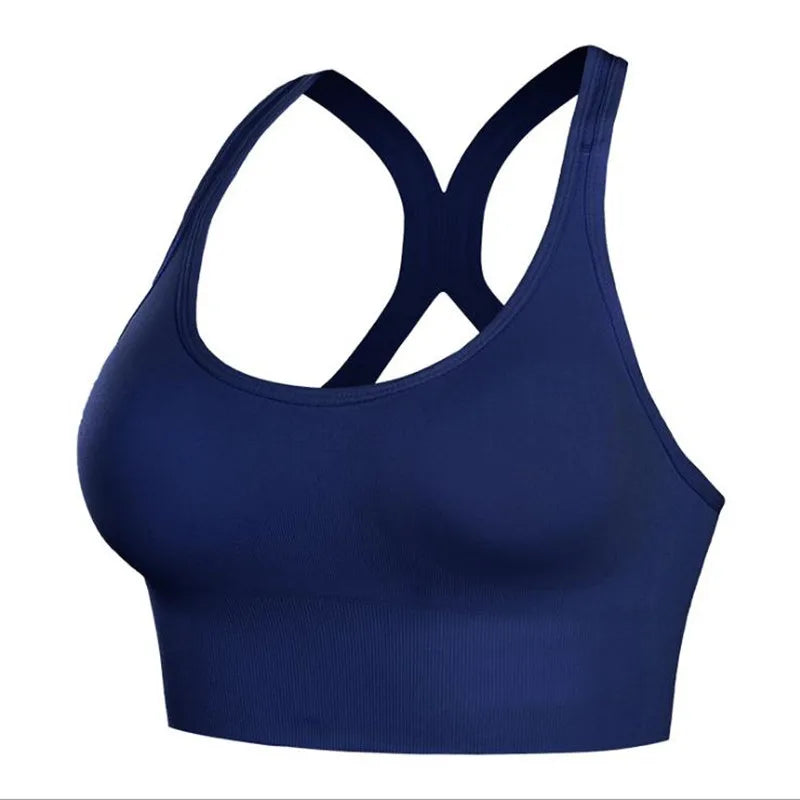 Quick Dry Padded Sports Bra – Seamless Push-Up for Women