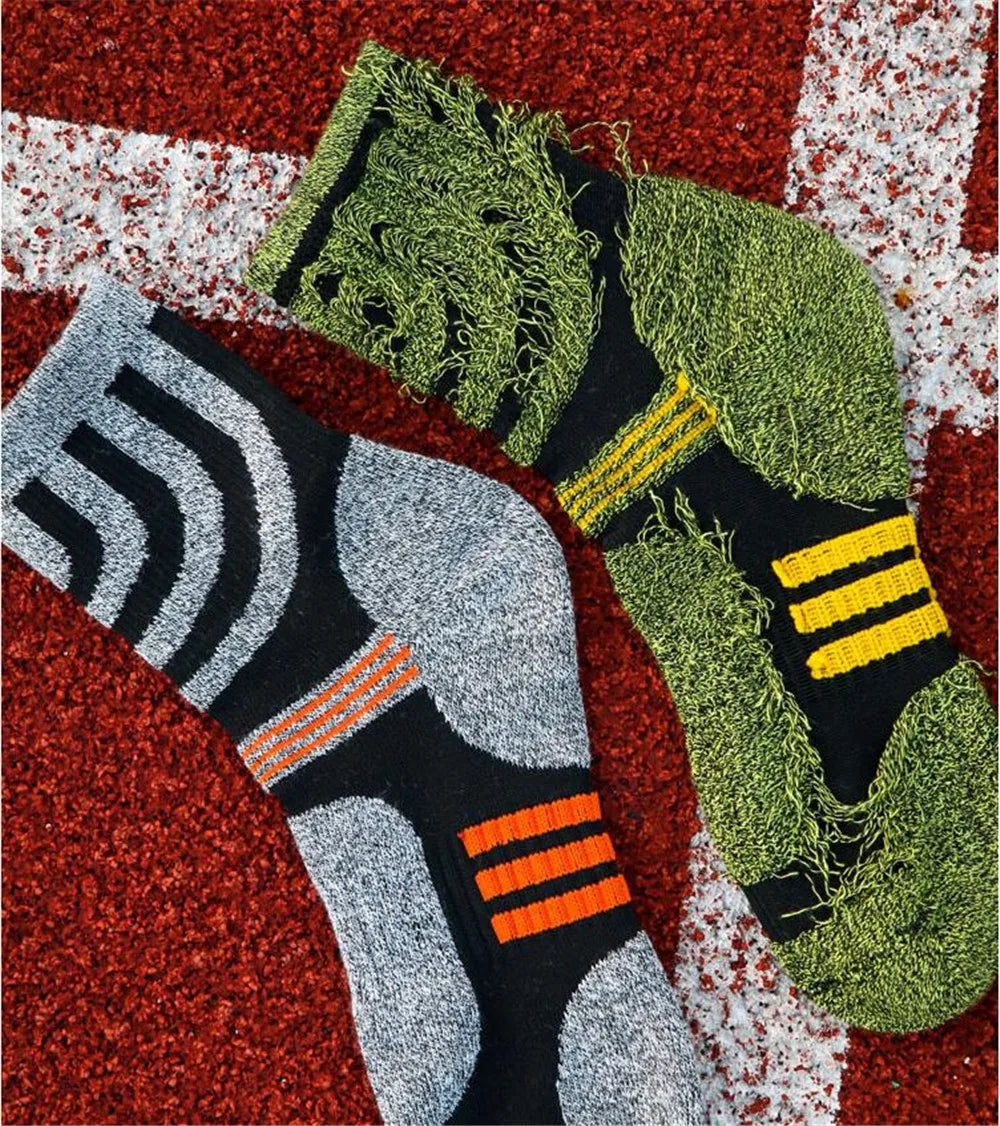 3 PAIRS Anti-Blister Winter Terry Socks – Outdoor Sports Running Cycling Camping Trekking