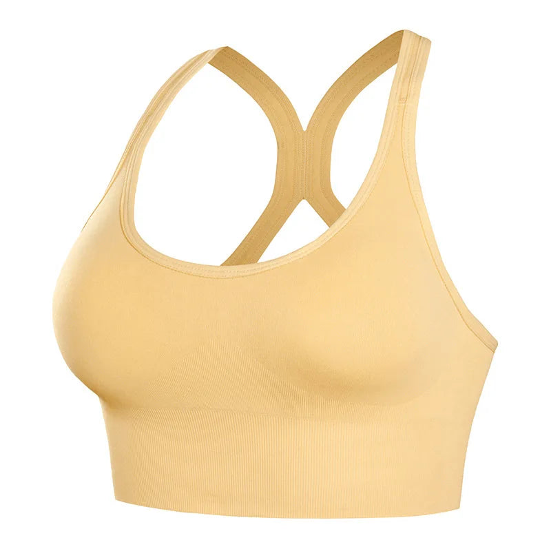 Quick Dry Padded Sports Bra – Seamless Push-Up for Women