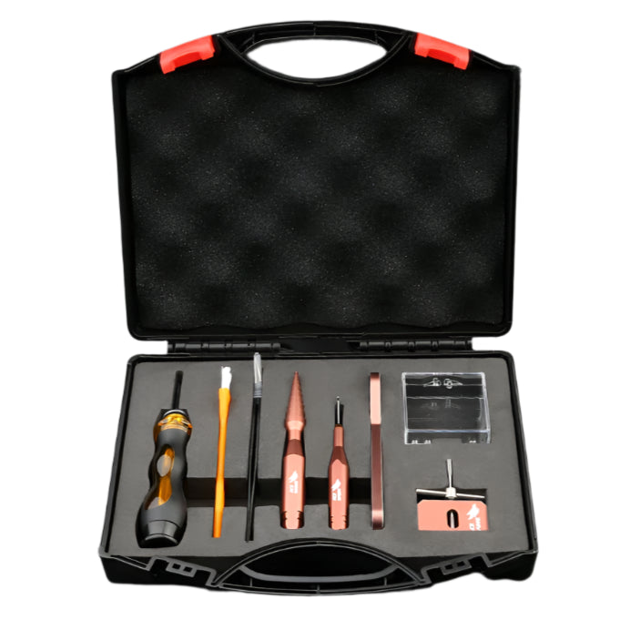 Baitcasting reel repair kit with tools
