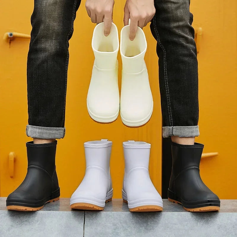 Women’s Rubber Rain Boots – Waterproof Ankle Boots for Outdoor Comfort & Style