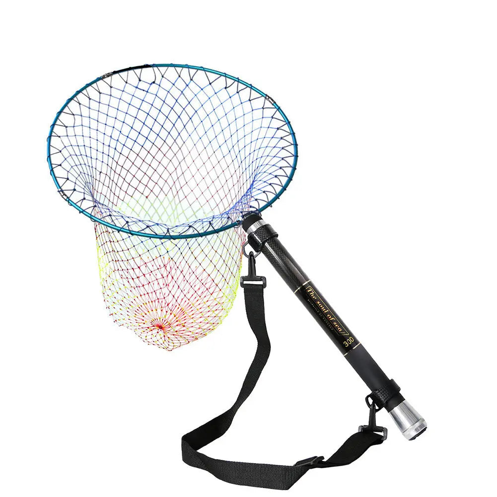3M Carbon Fibre Telescopic Fishing Landing Net – Foldable Handle for Catch & Release