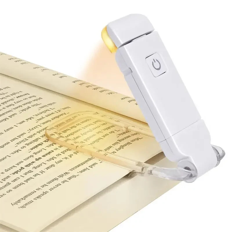 USB Clip Book Light – Amber Glow, 3 Modes, Foldable Design