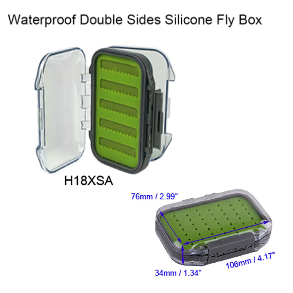 AVENTIK 100% Waterproof Fly Box – Transparent Silicone Fishing Storage for Secure Fly Organisation