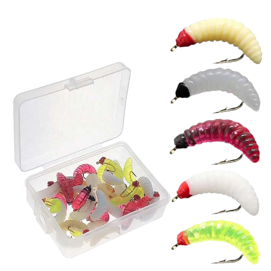 5PCS/10PCS/20PCS Maggot Fly Fishing Lures – Wet Trout Flies
