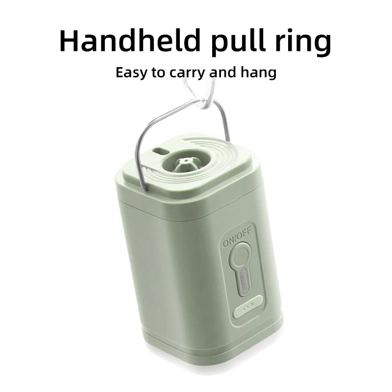 3-in-1 Mini Electric Air Pump with Light – USB Rechargeable Inflator for Camping