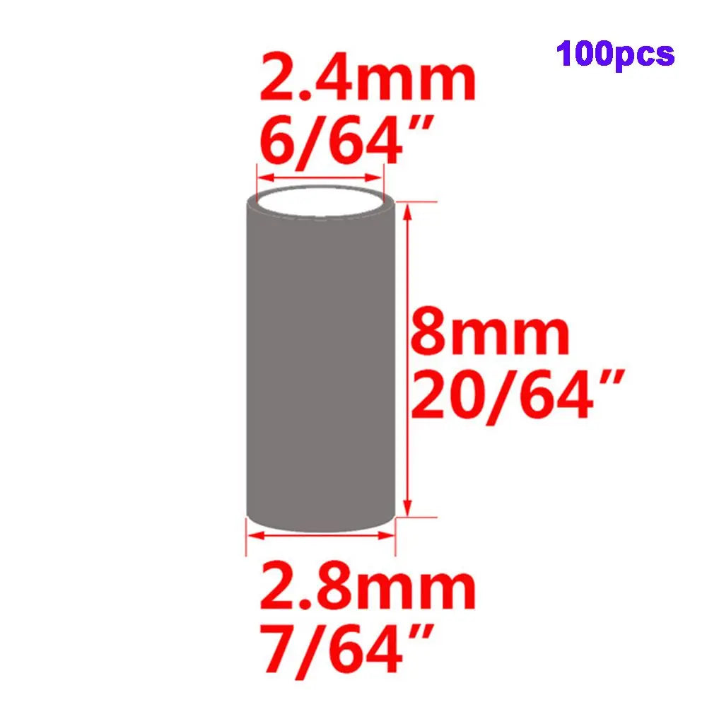 Fishing Line Crimp Sleeves 100PCS Copper Stainless Connector