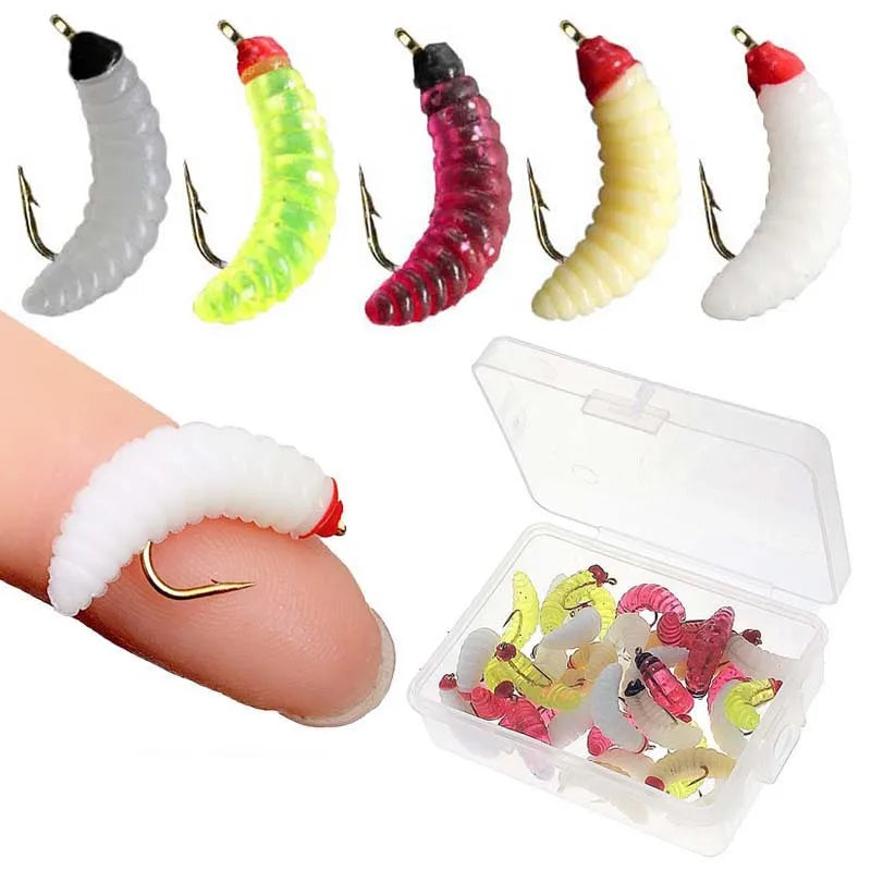5PCS/10PCS/20PCS Maggot Fly Fishing Lures – Wet Trout Flies