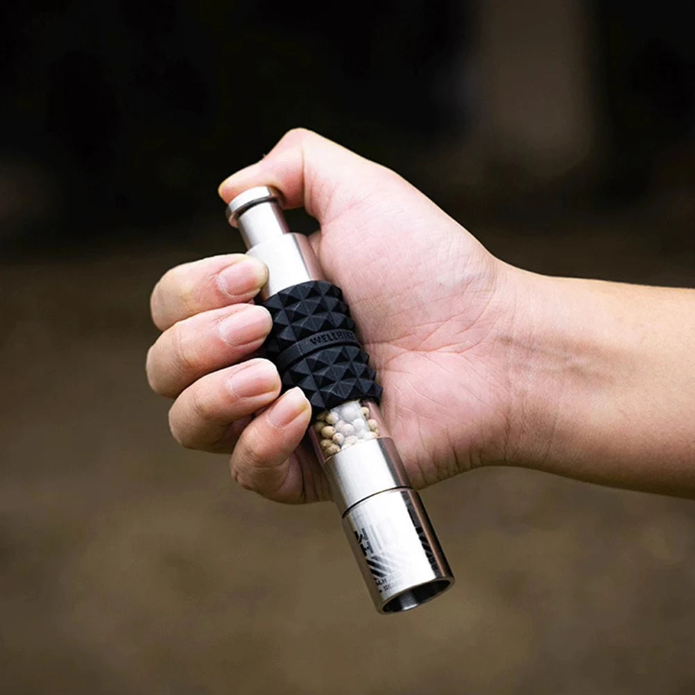 Manual Stainless Steel Pepper Mill – Camping Spice Grinder