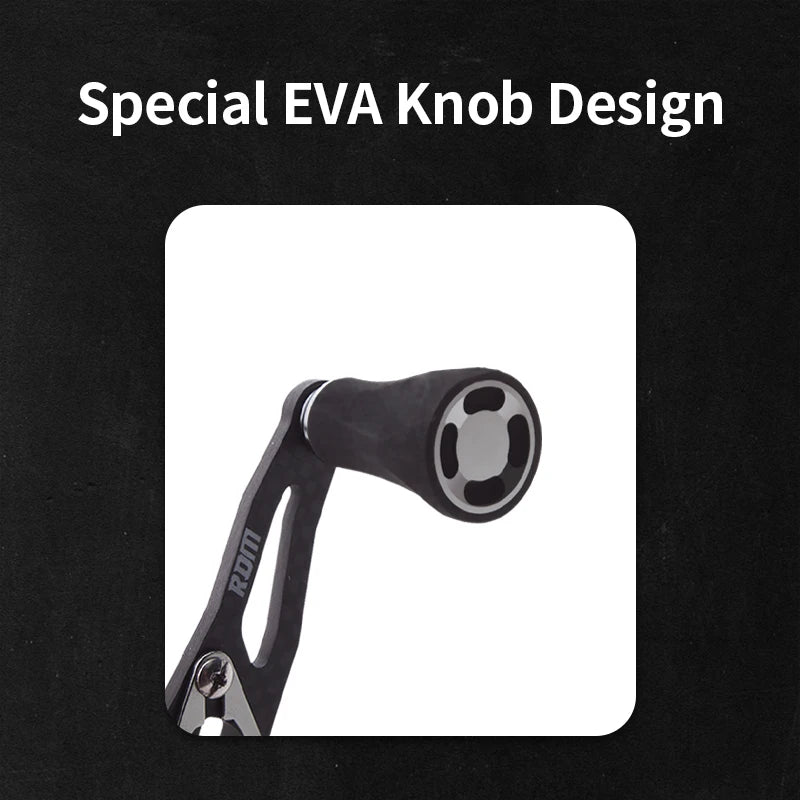 Carbon Fibre Reel Handle with EVA Knob – 105mm, 85/74mm Fit