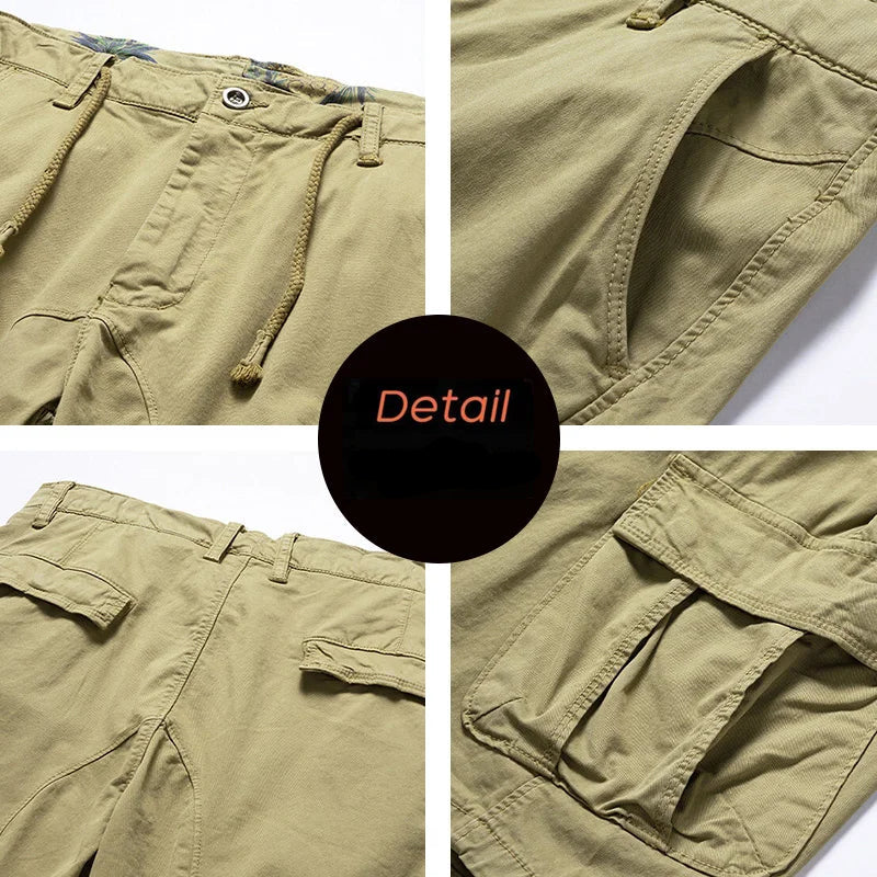 TAUVSEDI Men’s Cotton Cargo Shorts – Breathable Summer Outdoor Casual Trousers