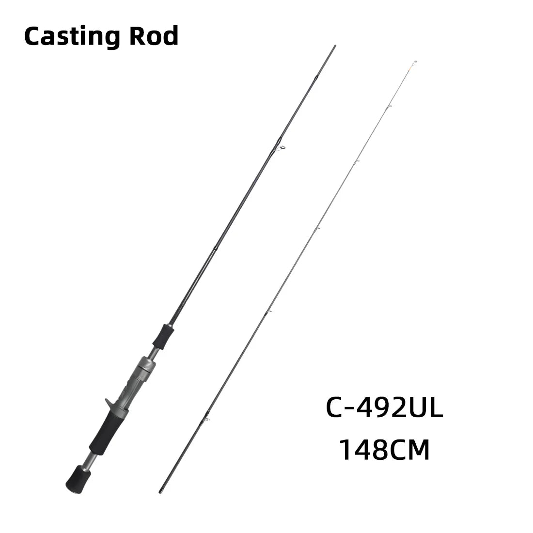 Ultra-Light Carbon Lure Rod – 1.48m to 1.68m Spinning & Casting