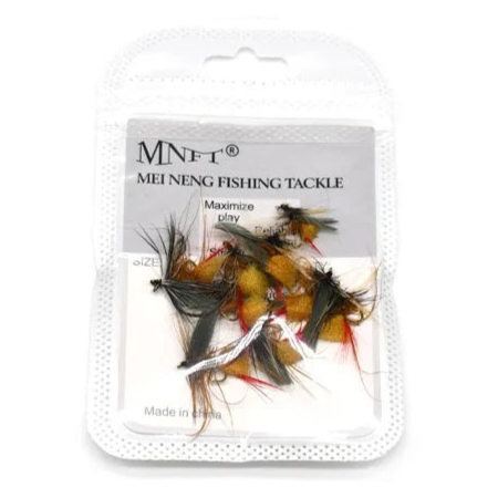 10PCS Foam Trout Fly Fishing Flies – Grey Brown Hair Dry Fly Lures