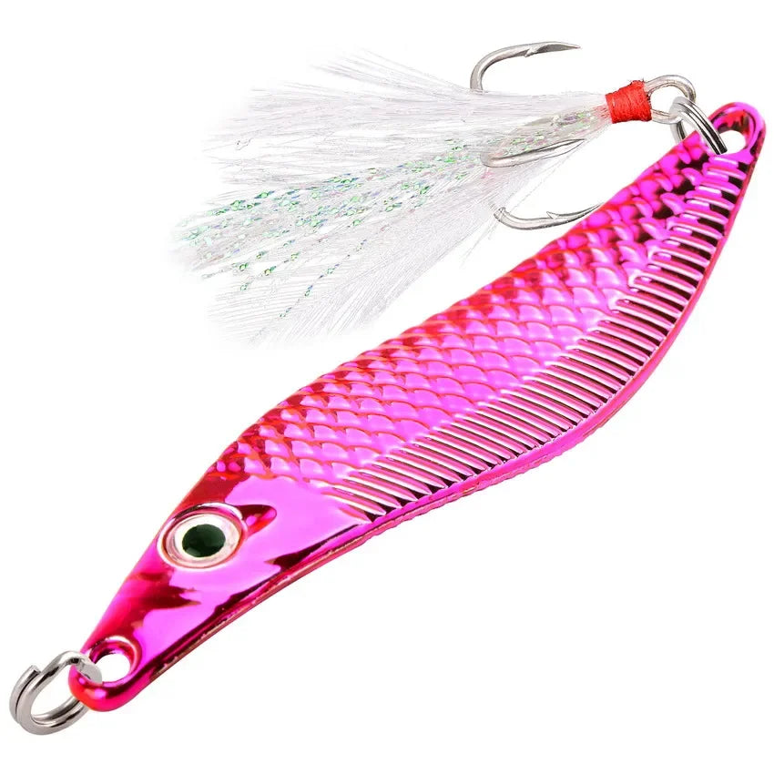 Metal VIB Leech Spinner Spoon Lure – Sinking Fishing Bait