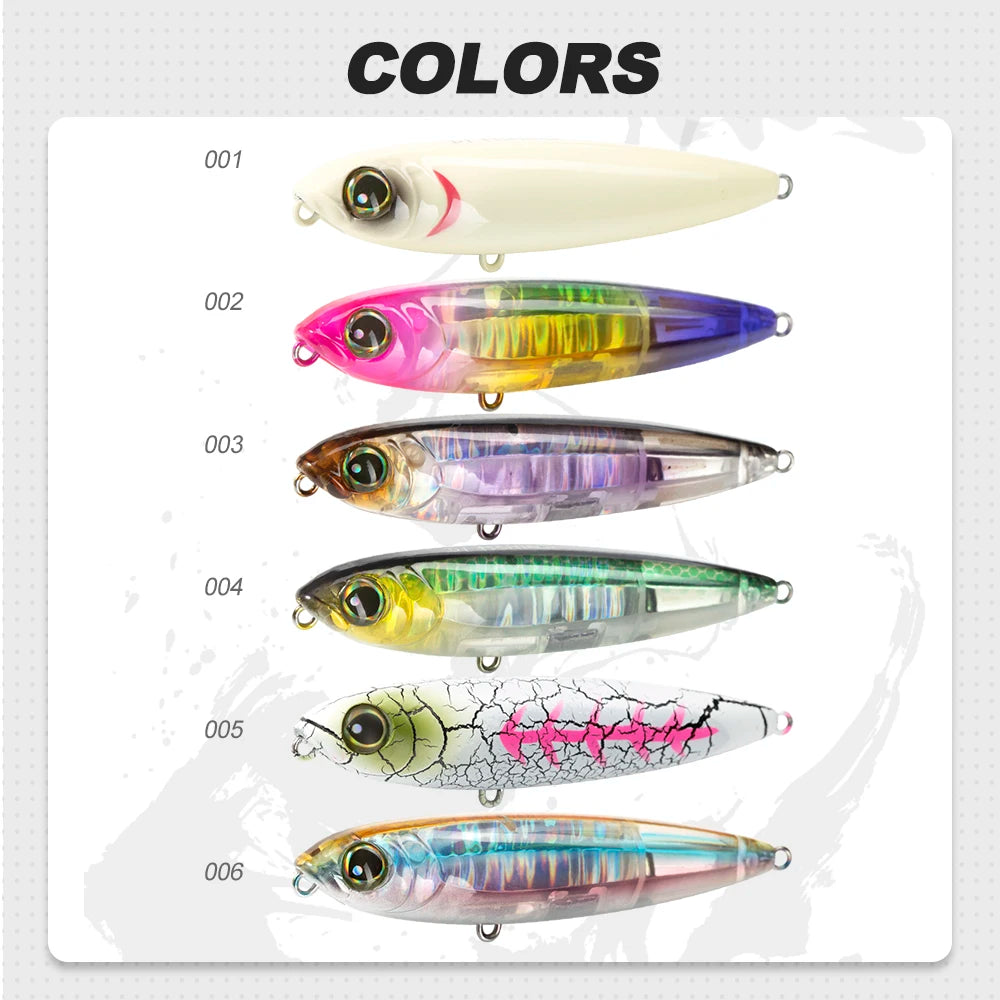 Topwater Pencil Fishing Lure - 80MM/100MM Walk The Dog Surface Bait