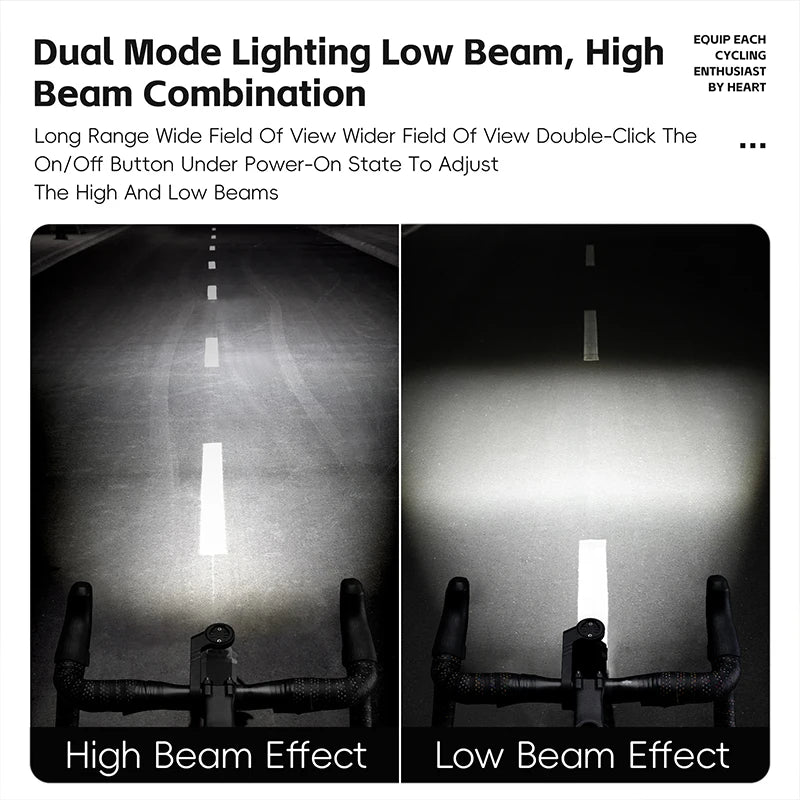 1600 Lumen Bike Headlight with Wireless Remote and Lock Mode
