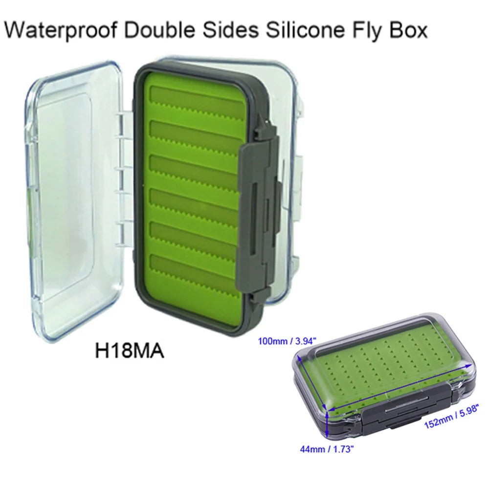 AVENTIK 100% Waterproof Fly Box – Transparent Silicone Fishing Storage for Secure Fly Organisation