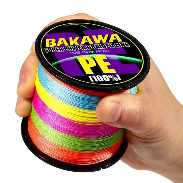 BAKAWA 4 Strands Braided Fishing Line 500M-1000M - Japan Abrasion-Resistant PE, Floating Line