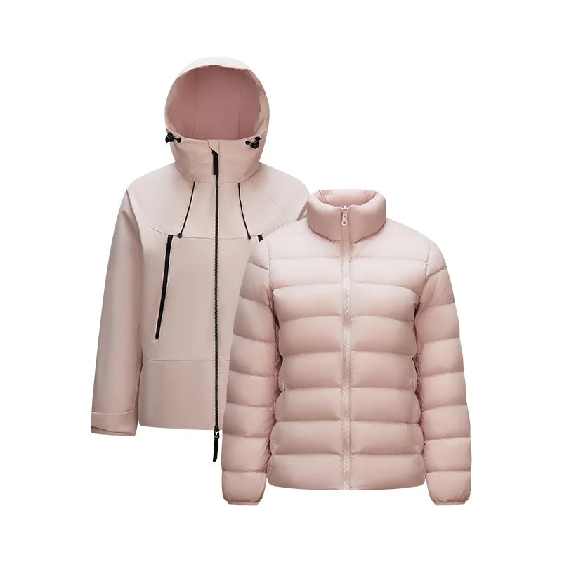 SEMIR Women's Three-in-One Down Jacket Windproof Rainproof Winter Coat
