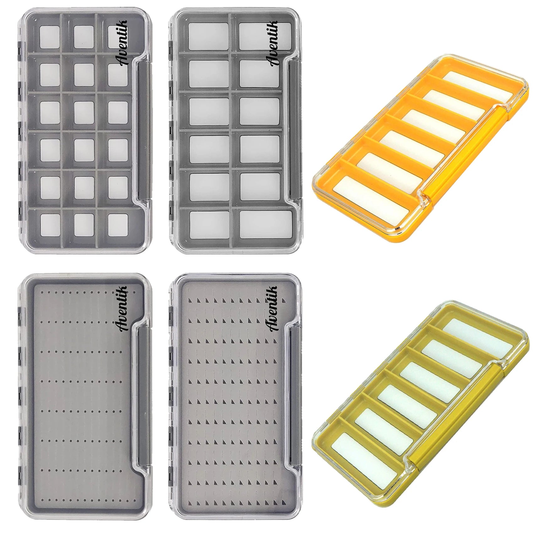 AVENTIK Waterproof Fly Box Foam Tackle Storage – Secure & Lightweight Fishing Accessory