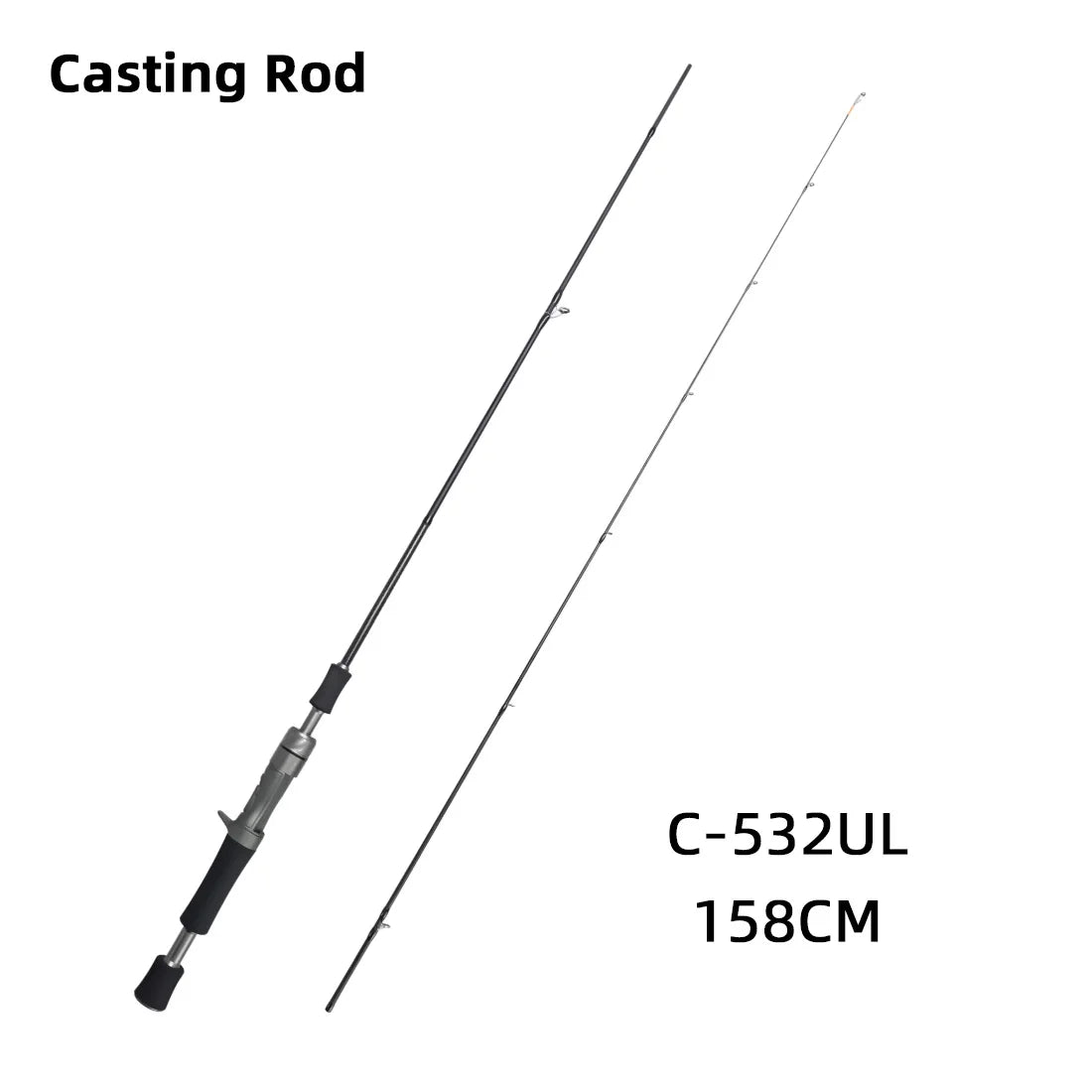 Ultra-Light Carbon Lure Rod – 1.48m to 1.68m Spinning & Casting