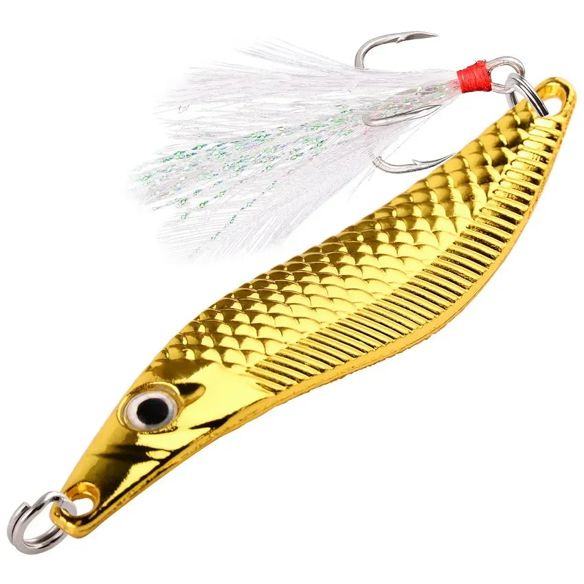 Metal VIB Leech Spinner Spoon Lure – Sinking Fishing Bait