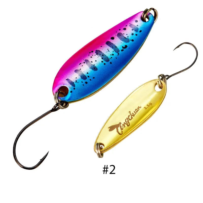 Metal Spoon Fishing Lure 2–4.5g with Mustad Hook