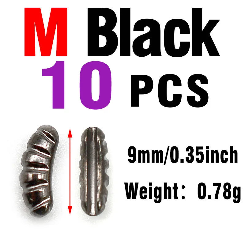Heavy Tungsten Nymph Bodies 10PCS – Ribbed Fly Tying Weights