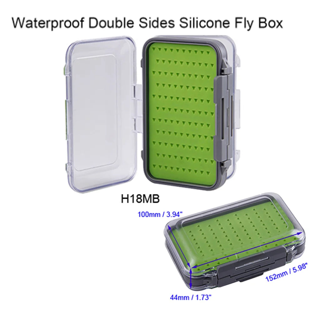 AVENTIK 100% Waterproof Fly Box – Transparent Silicone Fishing Storage for Secure Fly Organisation