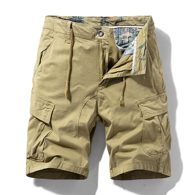 TAUVSEDI Men’s Cotton Cargo Shorts – Breathable Summer Outdoor Casual Trousers