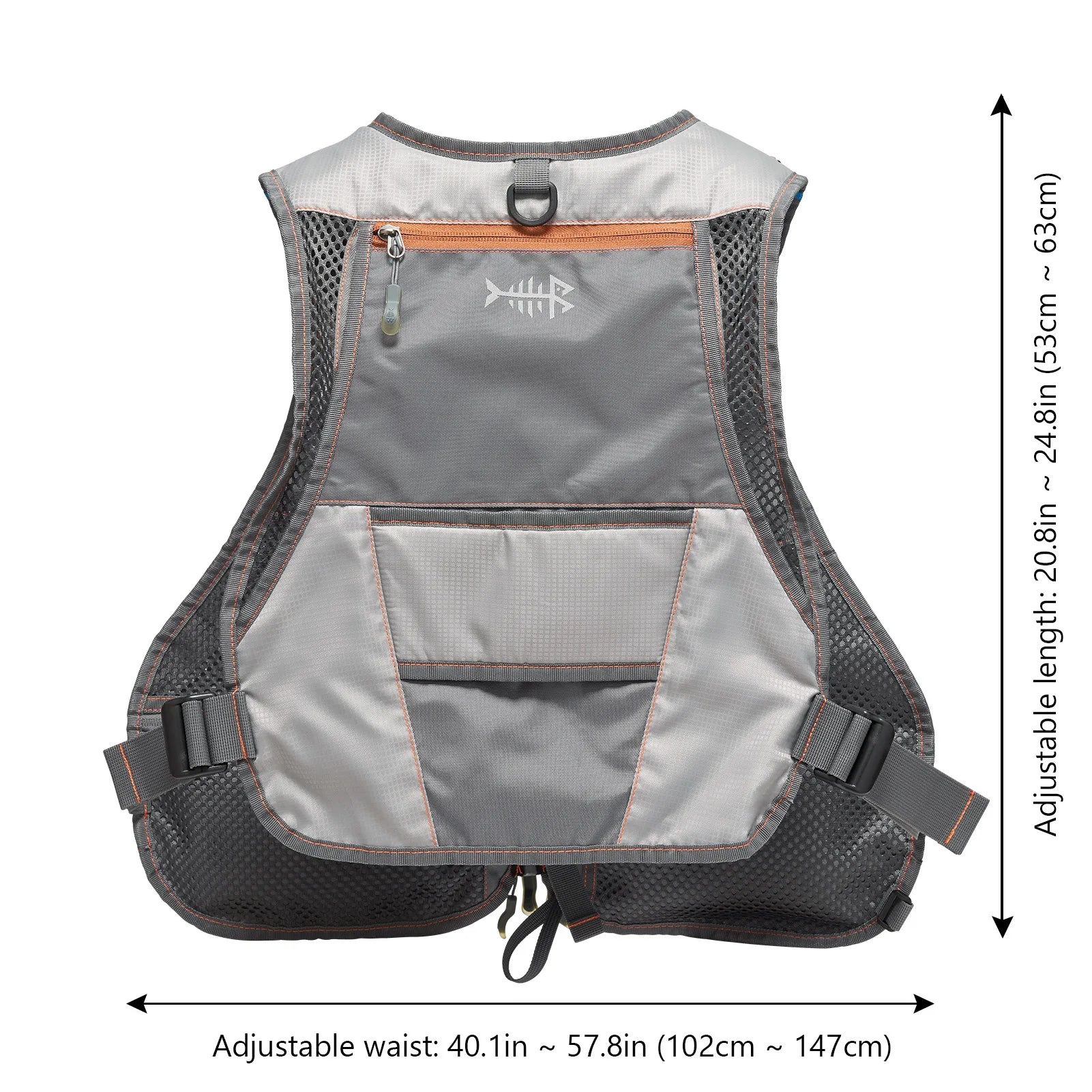 Adjustable Fly Fishing Vest with 18 Pockets & Bottle Holder