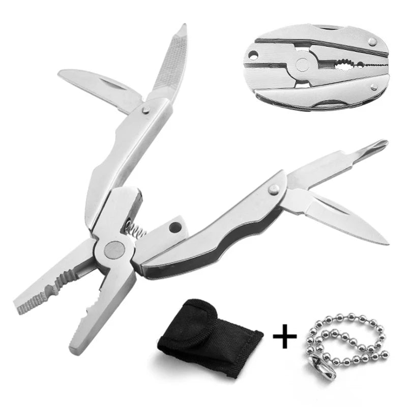 Multifunctional Mini Stainless Steel Pliers – Pocket Keychain Camping Everyday Carry Tool