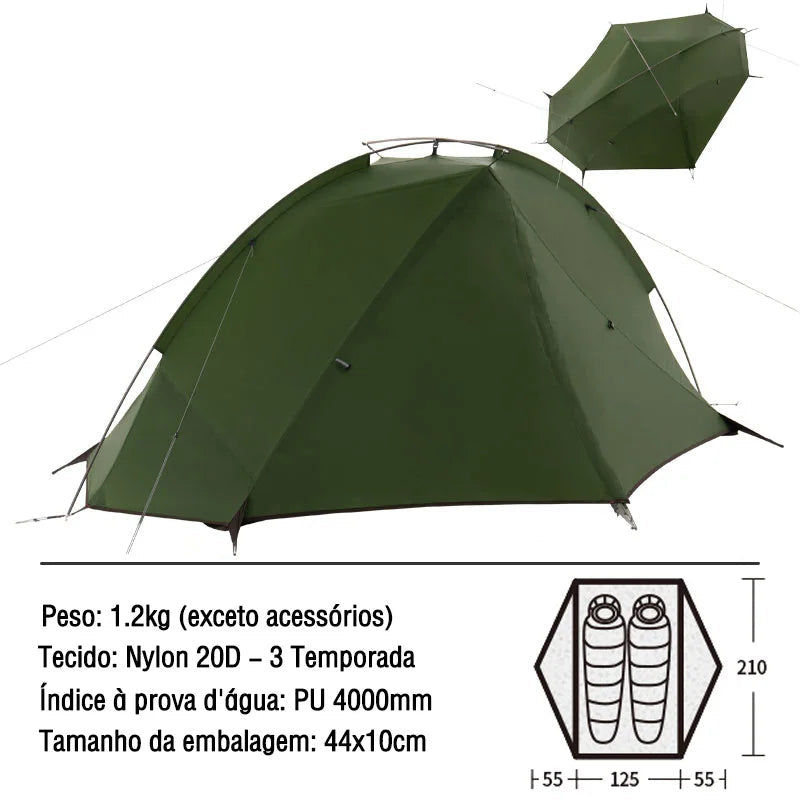 NATUREHIKE Tagar Lightweight Dome Tent for 1-2 People – Ultralight Backpacking Shelter
